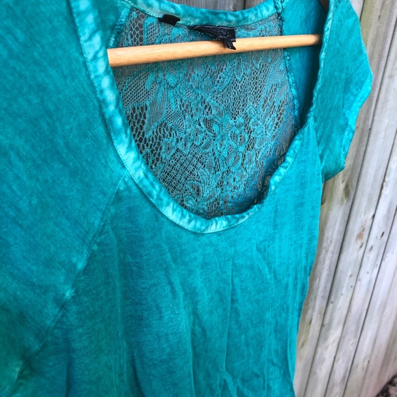 Guess Teal Lace XS T-shirt - Picture 9 of 14